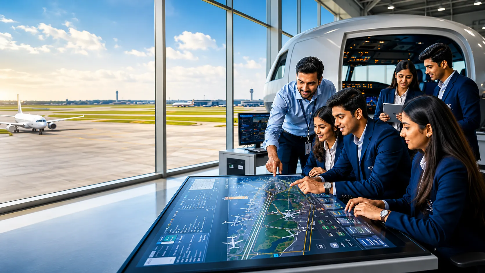 Aviation Modern Training Simulator Dashboard Suite